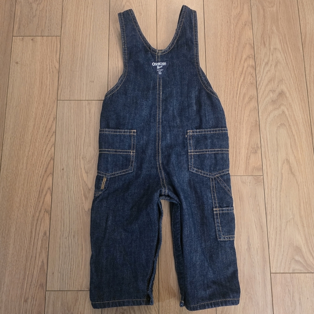 Oshkosh Bgosh Denim Overalls- 12 Months - Picture 7 of 14